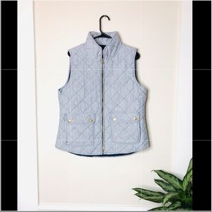 Seersucker pinstripe winter vest